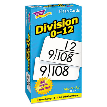 TREND® Skill Drill Flash Cards, Division, 3 X 6, Black And White, 91-pack freeshipping - TVN Wholesale